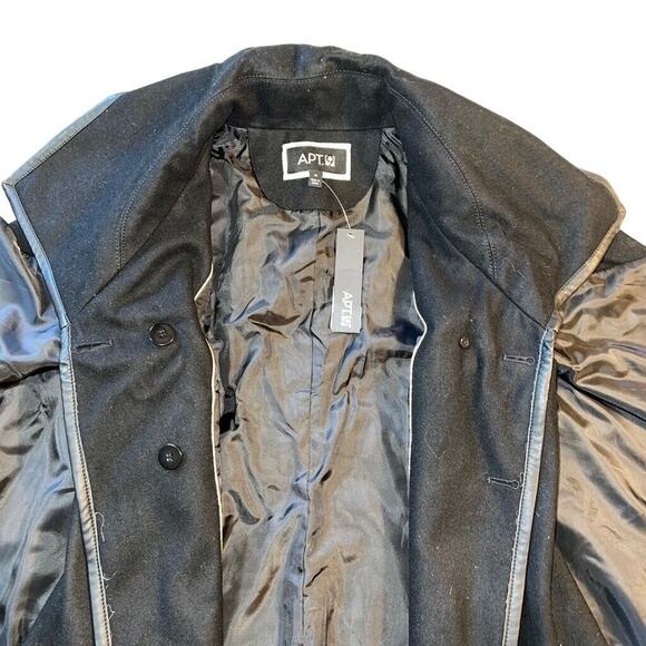 Apt 9 Womens Cape Coat Jacket Wool Blend Elegant Classic Outerwear Black Medium - Picture 5 of 15